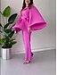 preiswerte Unter 129,99 $-Hosenanzug Brautmutterkleid Elegant Rundhalsausschnitt Bodenlang Polyester Langarm mit Schärpe / Band 2025