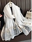 abordables Foulards pour femmes-Écharpe papillon brodée pour femme avec ornements en perles - accessoires de mode pour femmes élégants et légers en plusieurs couleurs, parfaits pour les cadeaux de fête des mères, les fêtes et les correspondances de navetteurs