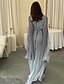 billiga Avslappnat / Dagtid Bröllop-A-Linje Quinceanera Klänningar Elegant Klänning Formell Bröllop Golvlängd Lång Ärmar Hög Halsringning Polyester med Veck