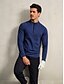 abordables Hauts-Homme T-shirt POLO bleu marine manche longue Top Tenue de golf Vêtements Tenues Porter des vêtements