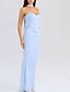 preiswerte Hochzeiten &amp; Feste-Meerjungfrau  Trompete Quinceanera Kleider Elegantes Kleid Hochzeit Hochzeitsgast Bodenlänge Ärmellos Strapless Polyester Rückenfrei mit Rüsche