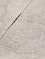 billige Herre Elite Yttertøy-Herre Blazer i 100 % lin Blazer jakke Skole Formell Bryllup Elegant Ferie Sommer Vår 100% Lin Lin Helfarge Enkelt Brystet To-knapp Blazer Mørkegrå Navyblå Beige Lyseblå