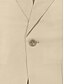 abordables Costumes décontractés-Pour des hommes Mariage Affaires Costumes en lin Revers en Pointe Rose Claire Bleu Ciel Mode Occasionnel Couleur Unie Coupe Standard 2 pièces Simple boutonnage un bouton