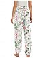 preiswerte Hose aus Baumwollleinen mit Grafik-Damen Leinen-inspirierte Hosen Weites Bein Hosen Hose Ethno-Stil Lässig Boho Volle Länge Hohe Taille Blumen Tasche Elastischer Bund Drucken Atmungsaktivität Weich Mikroelastisch Outdoor Yoga Wei