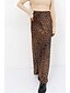 economico Gonne grafiche-Per donna Gonna Casual Maxi Vita media Gonne Leopardo Stampato Micro-elastico Vacanza Streetwear Bianco Marrone Beige Estate Seta come il raso