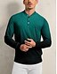 abordables Hauts-Homme T-shirt POLO Vert manche longue Top Tenue de golf Vêtements Tenues Porter des vêtements