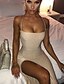 abordables Robes moulantes de soirée-robe fourreau femme robe de soirée mini robe courte champagne or bleu sans manches couleur pure dos nu ruché printemps été épaule froide personnalisé élégant chaud fête mince 2023 s m l xl xxl