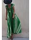 preiswerte Ausgefallene Kleider-Damen Midikleid Cocktailkleid Blumenkleid Boho-Kleid Mode Modern Urlaub Teegesellschaft Ausgehen Normale Passform Blume Ärmellos V Ausschnitt Schwarz Wein Blau Dunkelgrün Sommer