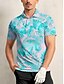 abordables Hauts-Homme T-shirt POLO Bleu Manche Courte Top Tenue de golf Vêtements Tenues Porter des vêtements