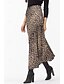 economico Gonne grafiche-Per donna Gonna Casual Maxi Vita media Gonne Leopardo Stampato Micro-elastico Vacanza Streetwear Bianco Marrone Beige Estate Seta come il raso