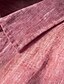 abordables Chemises élite-Homme Chemise en lin Chemise boutonnée Chemise Décontractée Couleur Unie Formel Occasionnel Blanche Vert Claire Rouge Marine foncé manche longue Col Rabattu Été Hiver Vêtement Tenue Pur
