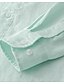 abordables Chemises élite-Homme Chemise en lin Chemise boutonnée Chemise Décontractée Couleur Unie Formel Occasionnel Blanche Vert Claire Rouge Marine foncé manche longue Col Rabattu Été Hiver Vêtement Tenue Pur