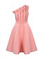 baratos Vestido Simples-Vestido Feminino Mini A Linha Vestido Ombro a Ombro Elegante Festa Coquetel Festa ao Ar Livre Convidada de Casamento Ajuste Regular Gráfico Sem Mangas Um Ombro Branco Rosa Vermelho Verde Verão