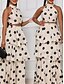 abordables Robes pour invitées de mariage-Robes de mariage en A-Line col halter sans manches longueur de sol robes de mariée en chiffon avec plis