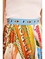 billige Grafiske nederdele-Dame Skjørte Afslappet Boheme Maxi Alm. taljede Nederdele Blomstret Trykt mønster Assymetrisk søm Mikroelastisk Gade I-byen-tøj Grøn Sommer Polyester