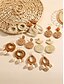 billige Øredobber for kvinner-boho shell drop øreringer for kvinner – håndlagde rotting sirkel dingle øredobber med naturlige cowrie skjell, lette strandsmykker for sommerferie og kyst antrekk