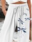 abordables Pantalons Graphiques-Femmes Jambe large Pantalons Amples Shorts de plage Vacances ancien Mode Longueur complète Taille haute Graphique Fleur / Floral Cordon de serrage Impression Doux Respirant Micro-Élastique