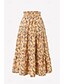 abordables Jupes graphiques-Femmes Jupe Bohème Boho Midi Taille Basse Jupes Fleuri Imprimé Micro-Élastique Rue Sortir Noir Blanche Jaune Rouge Été Polyester