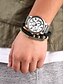 voordelige Heren sieraden-Zwarte kralenarmband voor heren met zilveren accenten - modieuze sieraden voor casual en formele gelegenheden, perfect als cadeau