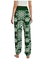 abordables Pantalon en coton et lin graphique-Femmes Pantalon inspiré du lin Jambe large Pantalons Style Ethnique Occasionnel Boho Longueur complète Taille haute Fleuri Paisley Avec Poches Taille Élastique Impression Respirabilité Doux