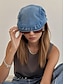 abordables Chapeaux pour femmes-Casquette plate en jean pour femme avec coupe ajustable, style décontracté pour le printemps et l&#039;été, parfaite pour les activités de plein air, le quotidien et les voyages