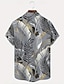 abordables Chemises imprimées pour hommes-Homme Cocotier Plantes Tropicales Chemise Chemise hawaïenne Chemise Boutonnée Manche Courte Hawaïen Vacances Fête Tenue de plage Été Printemps Col Rabattu Impression 3D chemises à col Une poche avant