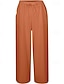 abordables Pantalon uni en coton et lin-Femmes Pantalon en coton et lin Pantalon palazzo Mode Streetwear Confort Longueur complète Taille Moyenne Uni Taille Élastique Confortable Extérieur Rue Tenue quotidienne Sortir Abricot Noir Blanche