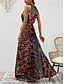 abordables Vestidos Boho-Mujer Vestido maxi Vestido de una línea Vestido con hombros descubiertos Vacaciones Casual Boho Exterior Noche Ajuste regular Graphic Cachemir Sin Mangas Cuello halter Azul Piscina Morado Marrón