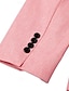 preiswerte Leinenblazer-Herren Leinenblazer Sport Jacke Notch-Kragen Mode Lässig Einfarbig Leinenblazer Rosa Himmelblau Salbei Standard Passform Einreihig Ein-Knopf