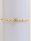 abordables Pulsera de mujer-Pulsera inicial con cuentas doradas para mujer: joyería con dijes del alfabeto personalizados, diseño elástico ajustable, estilo elegante, adecuada para regalos de graduación, cumpleaños y uso diario.