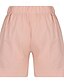 preiswerte Shorts aus Baumwollleinen-Damen Shorts aus Baumwollleinen Shorts Stoffhosen Lässig Kurz Natürliche Taille Einfach Tasche Elastischer Bund Bequem Außenbereich Täglich Ferien Wein Grau Schwarz Weiß Sommer Normale Passform