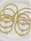 abordables Pulsera de mujer-Pulsera inicial con cuentas doradas para mujer: joyería con dijes del alfabeto personalizados, diseño elástico ajustable, estilo elegante, adecuada para regalos de graduación, cumpleaños y uso diario.