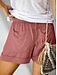 billige Shorts-Kvinne Shorts Baggy Bukser Chinos Mote Gate Grunnleggende Korte Høy Midje Enkle Lommer Elastisk Midjebånd Komfortabel Myk Behagelig Mikro-elastisk Utendørs Gate Svart Rosa Fuchsia Lys Blå Vår