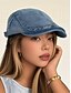 abordables Chapeaux pour femmes-Casquette plate en jean pour femme avec coupe ajustable, style décontracté pour le printemps et l&#039;été, parfaite pour les activités de plein air, le quotidien et les voyages