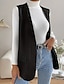 abordables Chaleco-Mujer Chaleco Cómodo Botones Moda Exterior Casual Plano Exterior Diario Noche Botonadura Simple Regular Escote en V Profunda Ajuste regular Sin Mangas Ropa de calle Negro Albaricoque Verano Primavera