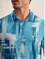 abordables Hauts-Homme T-shirt POLO Bleu Manche Courte Top Tenue de golf Vêtements Tenues Porter des vêtements