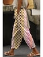 voordelige Grafische katoenen linnen broek-Dames Katoenen linnen broek broek Casual Volledige lengte Natuurlijk Bloemig Zak Opdrukken Elastisch ontwerp met trekkoord Comfortabel Straat Uitgaan Zwart Grijs Magenta Donker rood Pauw Blauw Zomer