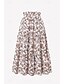 abordables Jupes graphiques-Femmes Jupe Bohème Boho Midi Taille Basse Jupes Fleuri Imprimé Micro-Élastique Rue Sortir Noir Blanche Jaune Rouge Été Polyester