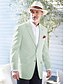 cheap Blazer-Men&#039;s Blazer Jacket Sport Coat Notch Collar Fashion Striped Blazer Pink Sky Blue Sage Standard Fit