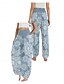 abordables Pantalon en coton et lin graphique-Femmes Pantalon inspiré du lin Jambe large Pantalons Style Ethnique Occasionnel Boho Longueur complète Taille haute Fleuri Paisley Avec Poches Taille Élastique Impression Respirabilité Doux
