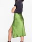 billige Ensfarvede nederdele-Dame Skjørte Mode Maxi Alm. taljede Nederdele Vanlig Spaltede spidser Mikroelastisk Ferierejse Afslappet / Hverdag Vin Flåde Sort Champagne Sommer Polyester