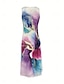 cheap Floral Dress-Women&#039;s Maxi Dress Sundress Summer Dress Casual Daily Holiday Beach Loose Fit Graphic Marbling Sleeveless Crew Neck Pink Summer