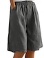 abordables Pantalones cortos bermudas-Mujer Pantalón corto pantalones Casual Longitud de la rodilla Cintura Media Plano Bolsillo Cintura elástica Confortable Al Aire Libre Ropa Cotidiana Noche Azul pavo real Albaricoque Marrón Claro