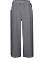 abordables Pantalon uni en coton et lin-Femmes Pantalon en coton et lin Pantalon palazzo Mode Streetwear Confort Longueur complète Taille Moyenne Uni Taille Élastique Confortable Extérieur Rue Tenue quotidienne Sortir Abricot Noir Blanche