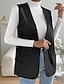 abordables Chaleco-Mujer Chaleco Cómodo Botones Moda Exterior Casual Plano Exterior Diario Noche Botonadura Simple Regular Escote en V Profunda Ajuste regular Sin Mangas Ropa de calle Negro Albaricoque Verano Primavera