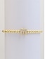 abordables Pulsera de mujer-Pulsera inicial con cuentas doradas para mujer: joyería con dijes del alfabeto personalizados, diseño elástico ajustable, estilo elegante, adecuada para regalos de graduación, cumpleaños y uso diario.