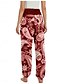 abordables Pantalon en coton et lin graphique-Femmes Pantalon inspiré du lin Jambe large Pantalons Style Ethnique Occasionnel Boho Longueur complète Taille haute Fleuri Paisley Avec Poches Taille Élastique Impression Respirabilité Doux