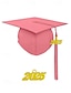 billige Damehatte-klasse af 2025 afgangshue med kvast og årstal charme – unisex mat finish mortarboard hat til high school og college ceremoni, flere farver