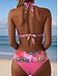 abordables Ensemble de bikinis-Maillot de bain femme bikini 2 pièces boho sexy plongeant graphique géométrique sans manches