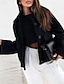 preiswerte Freizeitjacken-Damen Mantel Blazer Warm Bequem Knöpfe Elegant Mode Outdoor Einfach Ausgehen Alltagstauglich Wochenende Einreihig Regulär Revers Normale Passform Langarm Oberbekleidung Schwarz Aprikose Kaffee